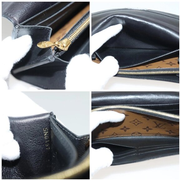 LOUIS VUITTON Monogram Reverse Portefeuille Sarah Long Wallet M64488 Auth 140380 - Picture 15 of 16